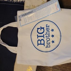 Big Brother bag and hospital bracelet/ big bro books